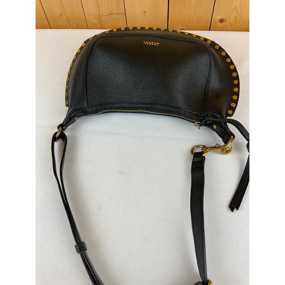 Isabel Marant Oskan Moon Shoulder Bag- Black, about 12 x 7.5 " - Picture 4 of 6